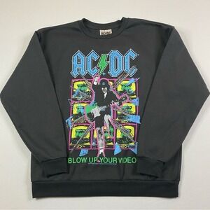 AC/DC Sweatshirt Women's Small Colorful 80's Hard Rock Crewneck‎ Pullover